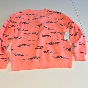 Boyfriend crew neon orange sweatshirt
